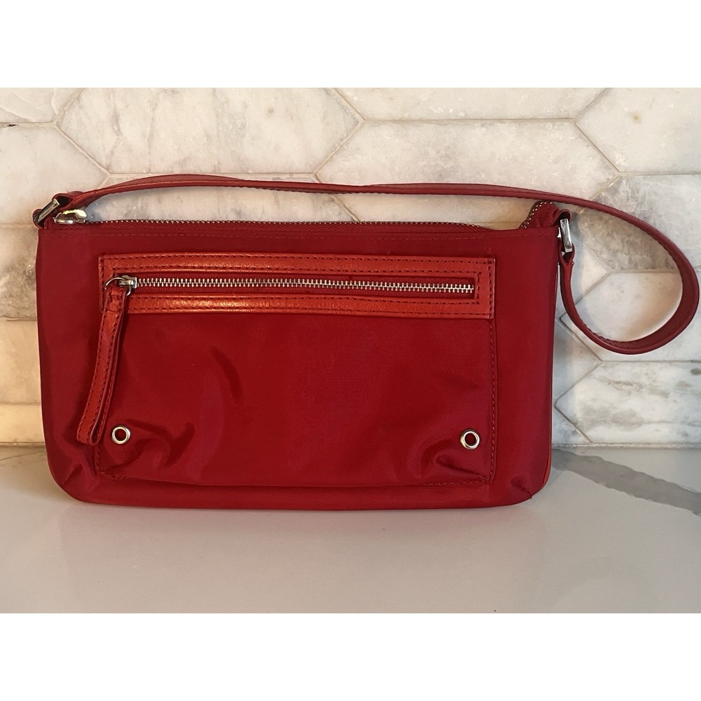 Banana Republic Red Nylon Small Shoulder Bag Strap Y2K Leather Strap